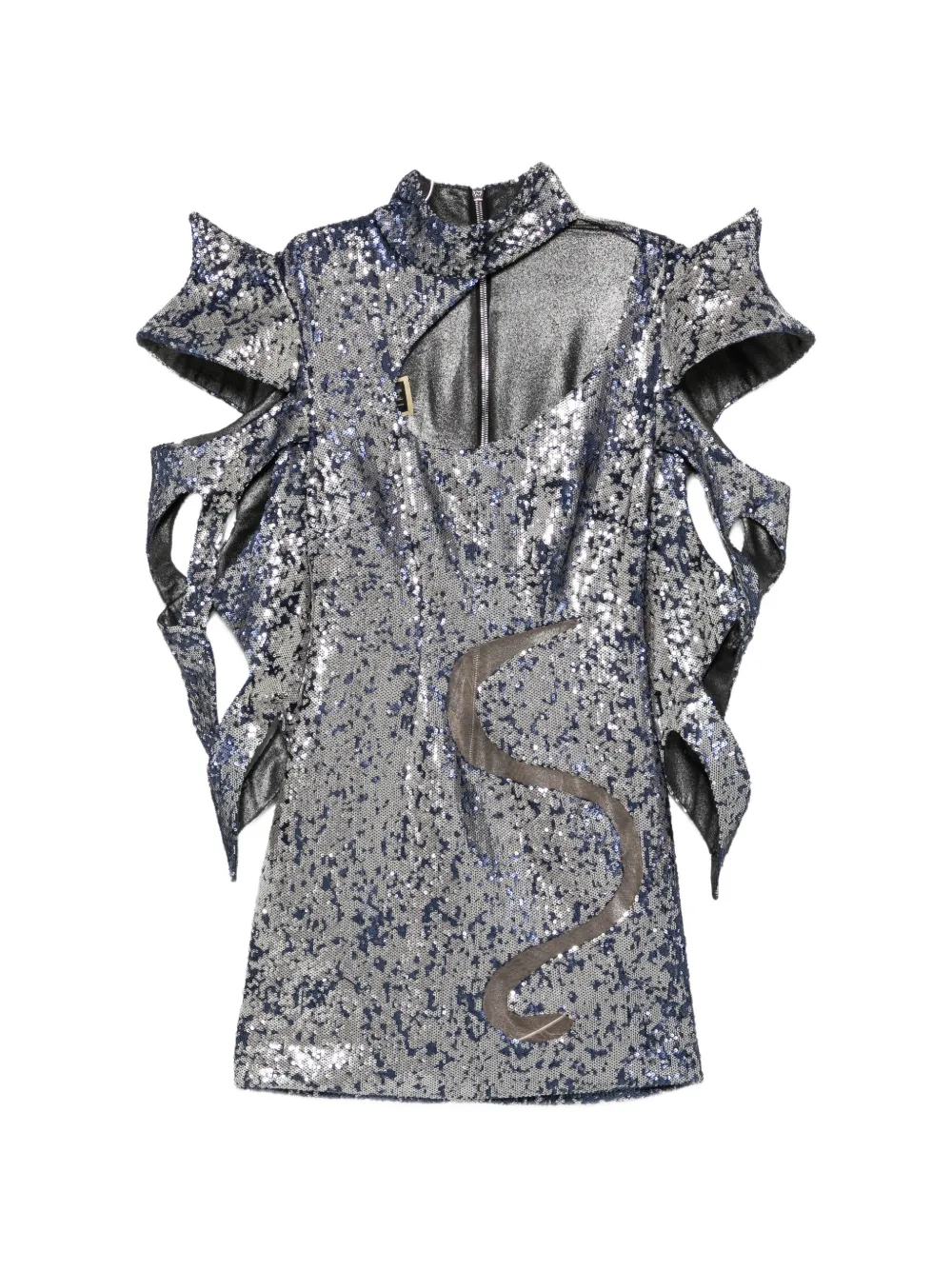 MITILIANE COUTURE sequin-embellished cut-out mini dress