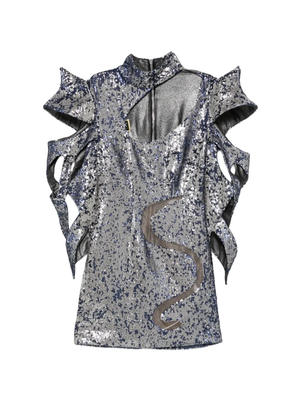 MITILIANE COUTURE sequin-embellished cut-out mini dress