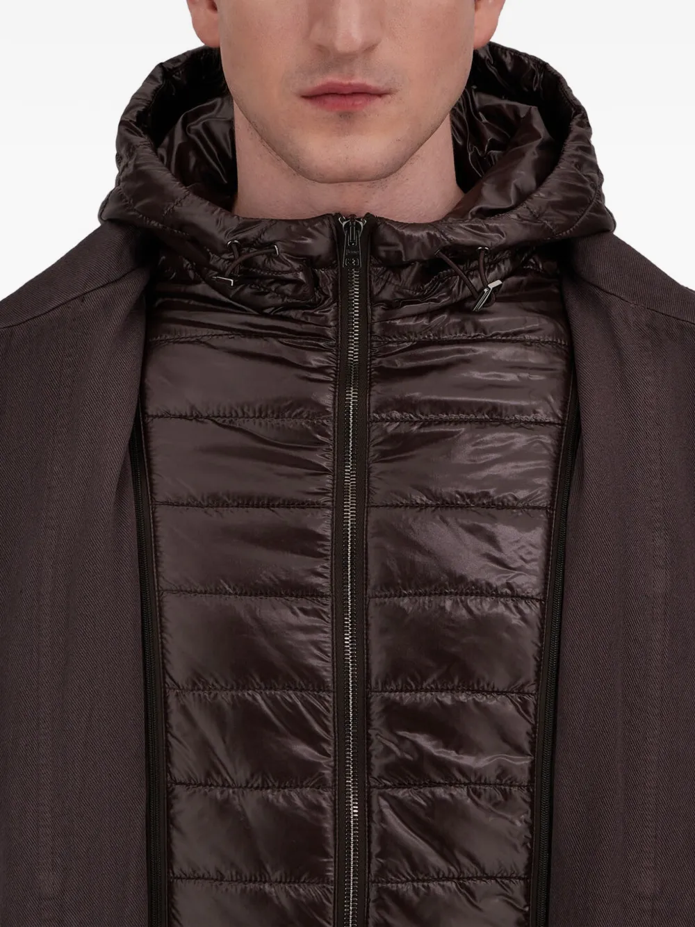 Herno Nylon Ultralight jack met capuchon Bruin