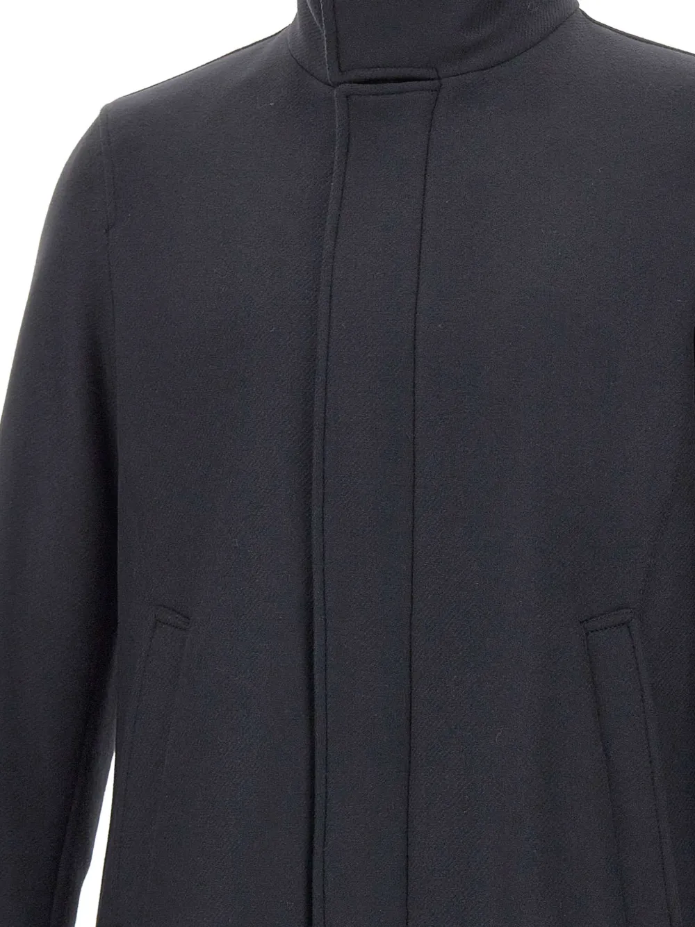 Herno Jas met enkele rij knopen Blauw