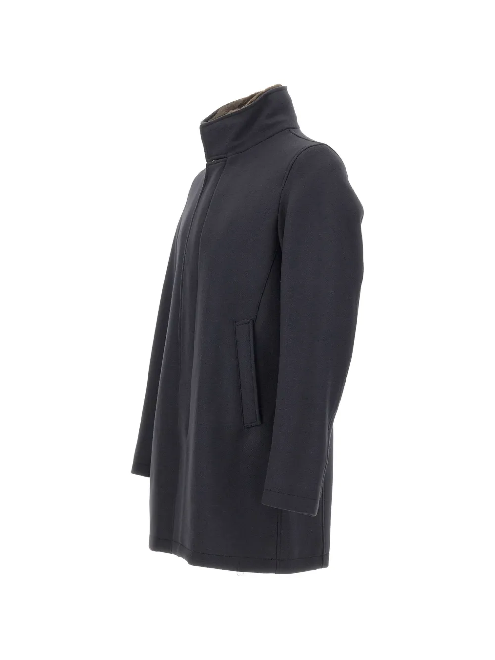 Herno Jas met enkele rij knopen Blauw