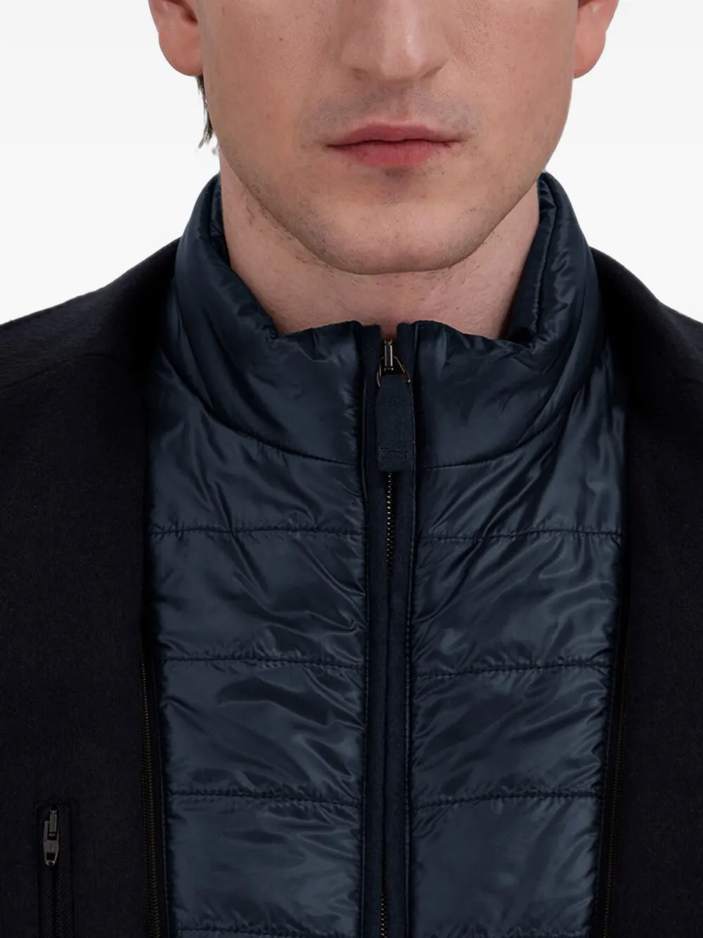 Herno Nylon Ultralight blazer met gewatteerd inzetstuk Blauw