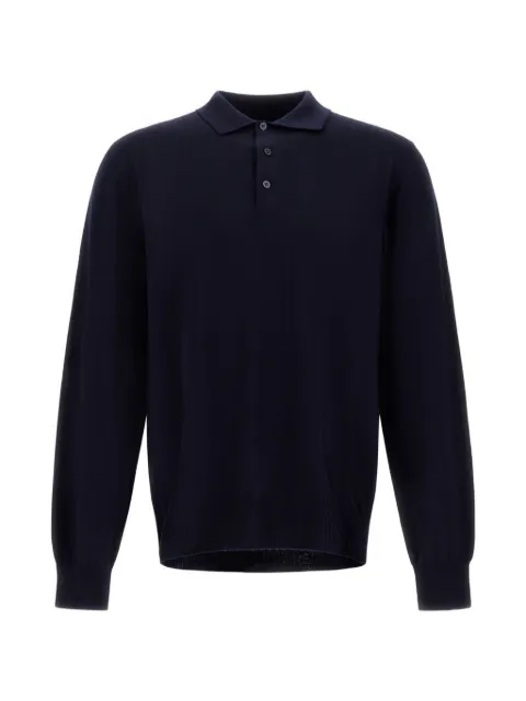 Herno long-sleeve ribbed-hem polo shirt