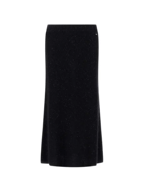 Herno fisherman's rib-knit maxi skirt