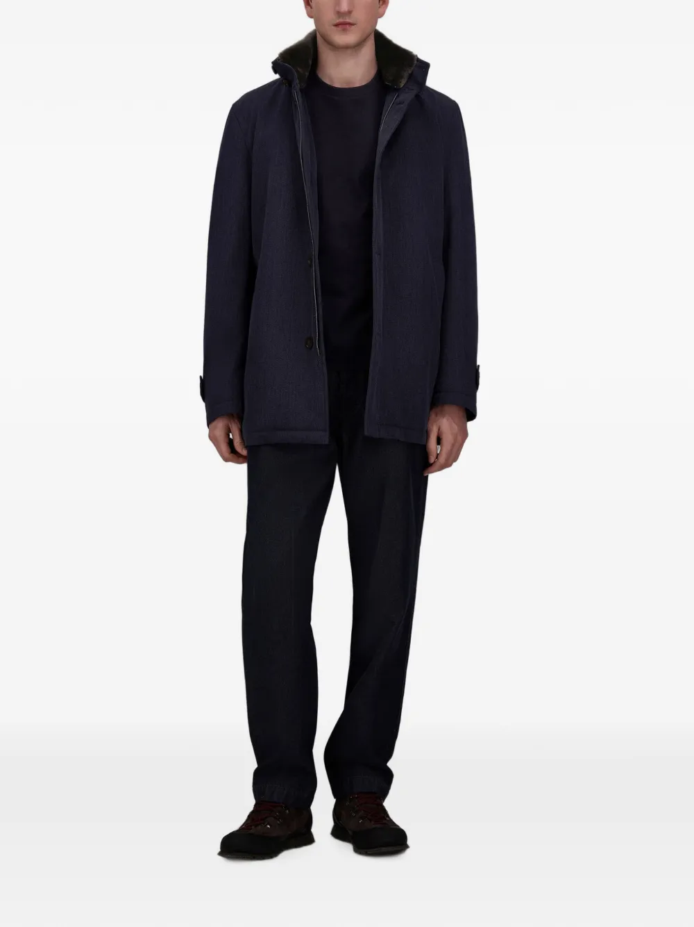 Herno Jack met knoopsluiting Blauw