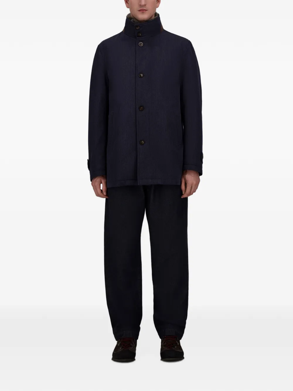 Herno Jack met knoopsluiting Blauw