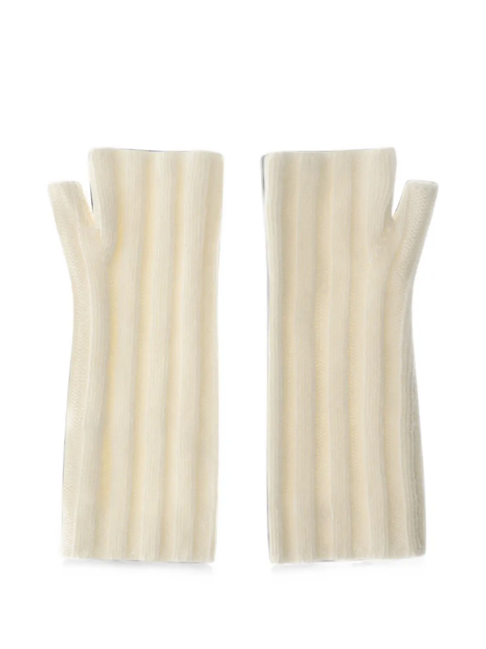 Herno Geribbelde kasjmier handschoenen Beige