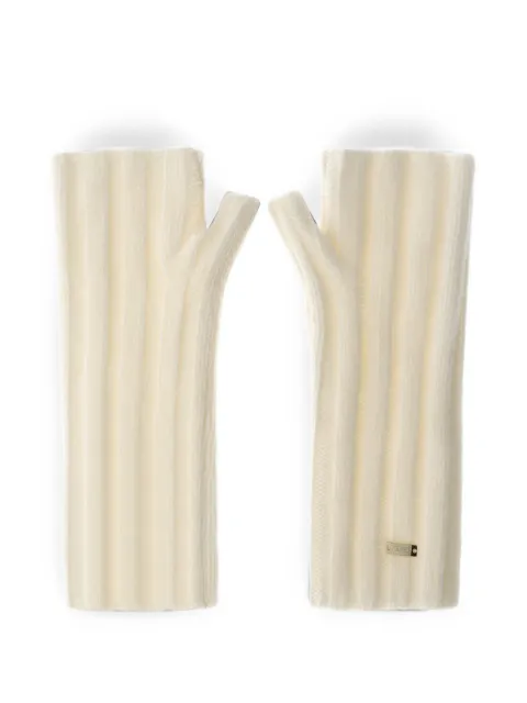 Herno ribbed cashmere gloves
