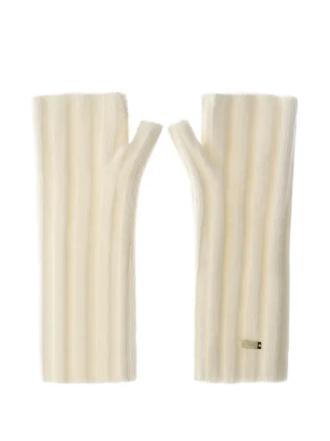 Herno ribbed cashmere gloves