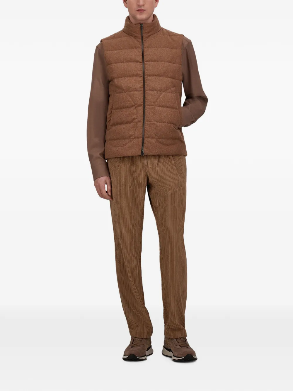Herno Lo Smanicato gewatteerde bodywarmer Bruin