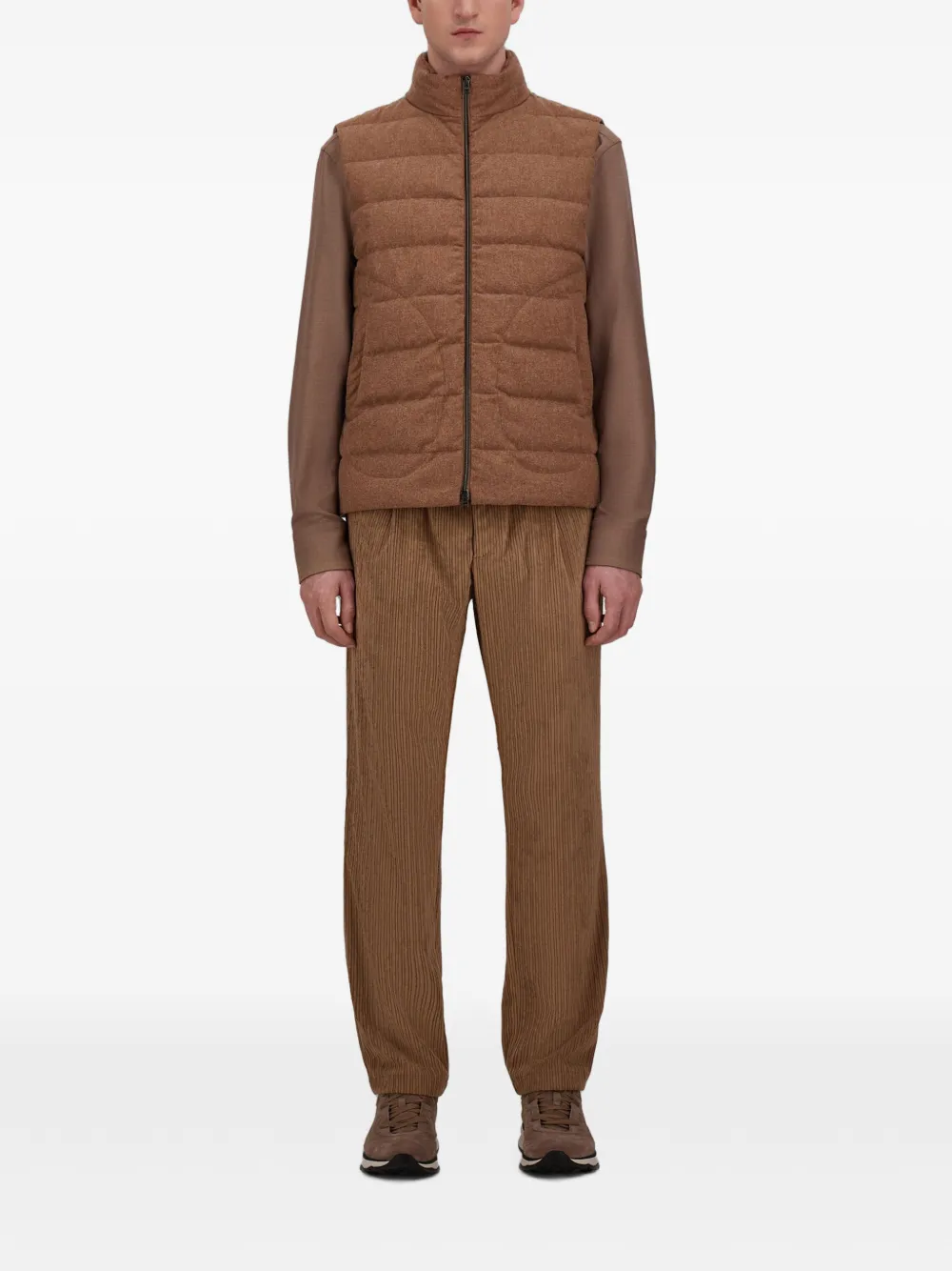 Herno Lo Smanicato gewatteerde bodywarmer Bruin