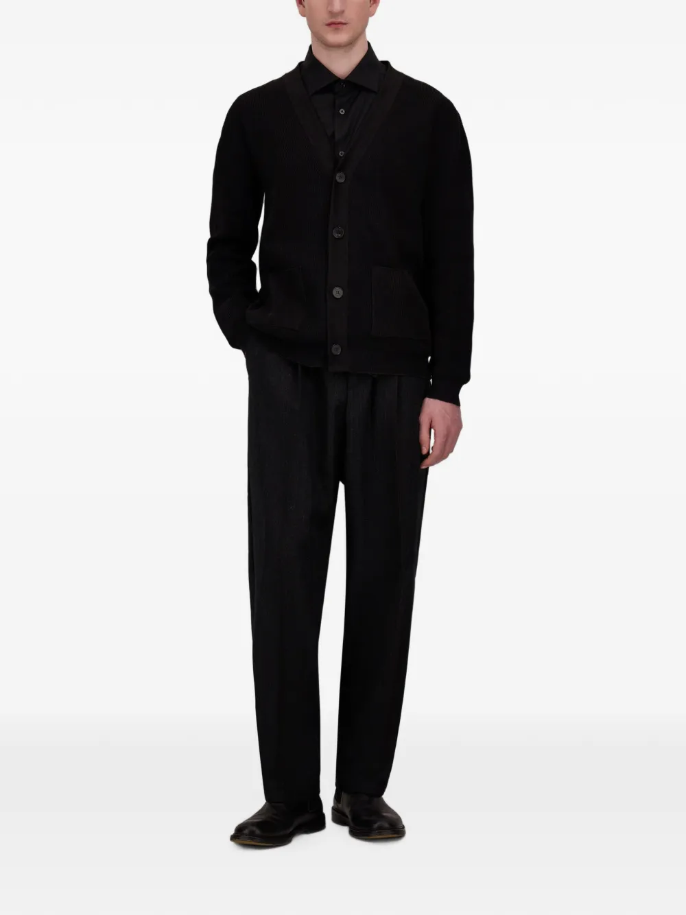 Herno Vest met V-hals Zwart