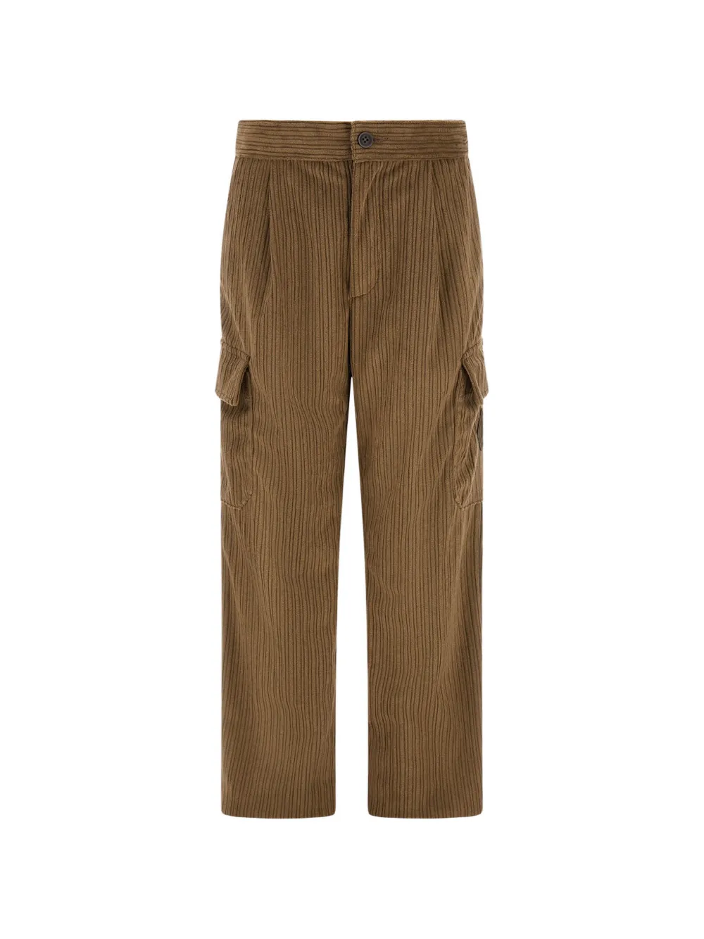 Herno Kids Pantaloni cargo a coste - Marrone
