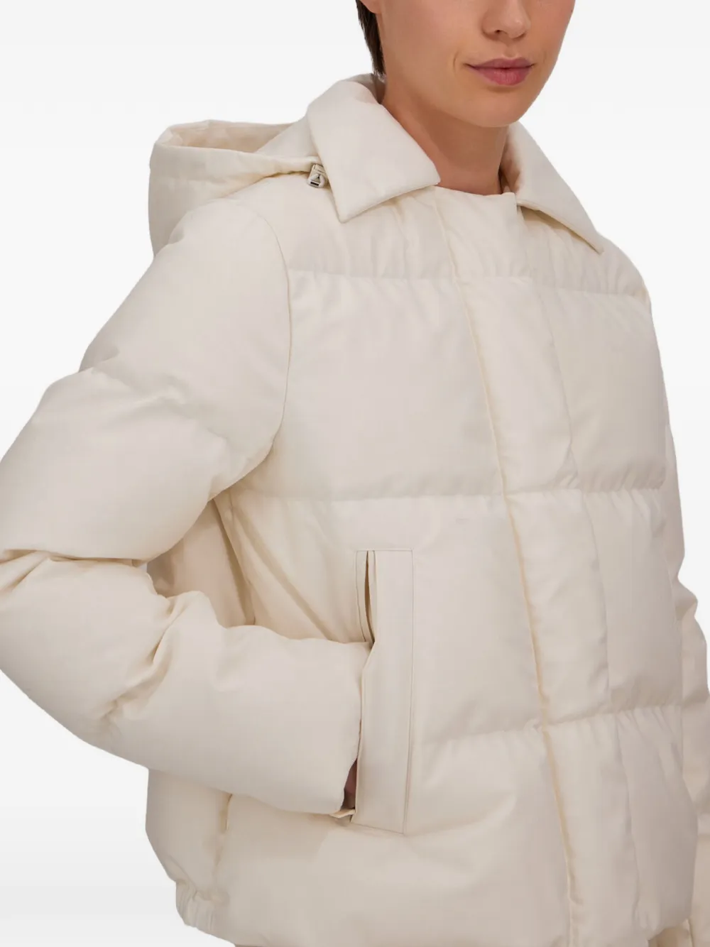 Herno Gewatteerd jack met capuchon Beige