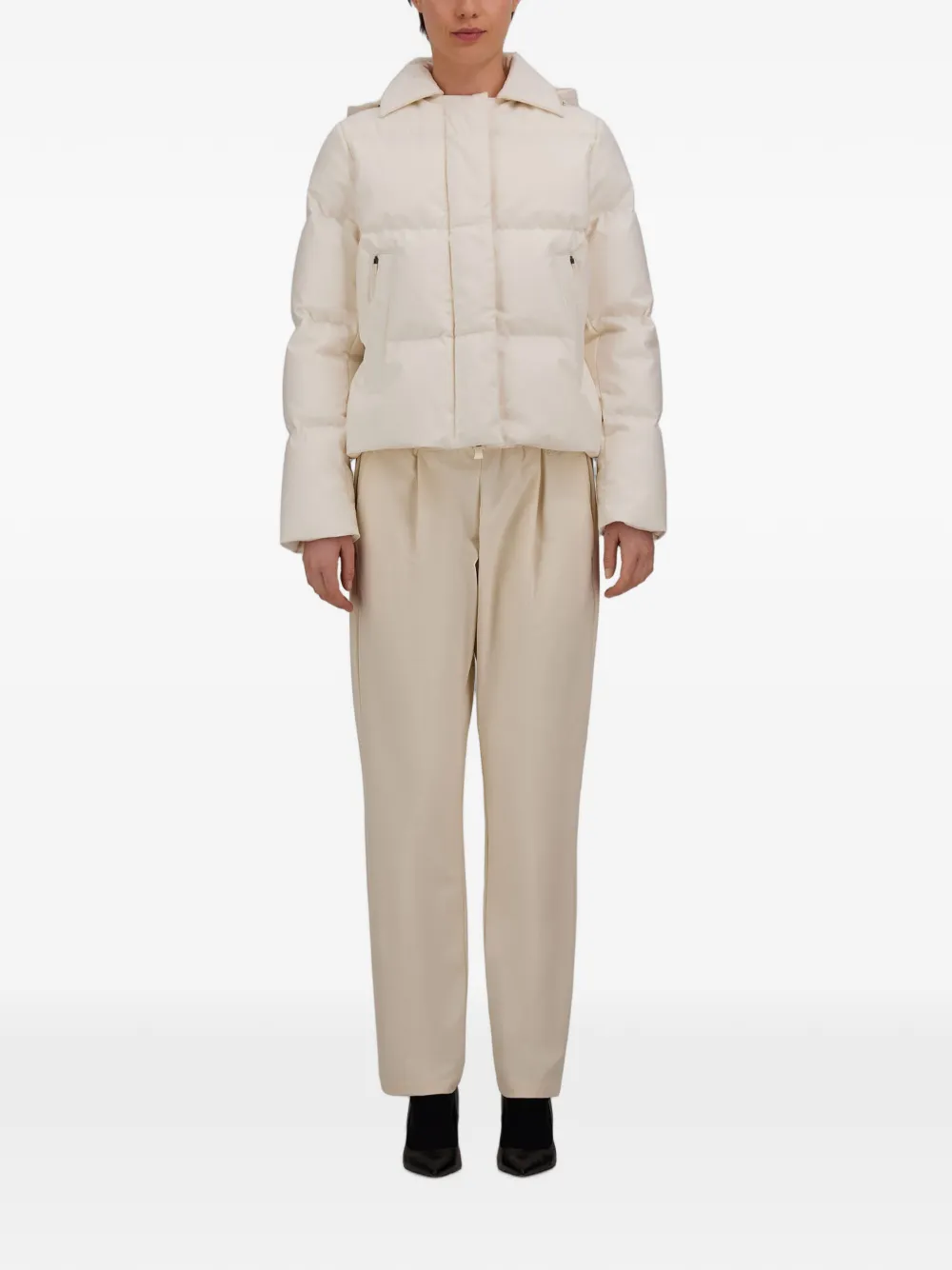 Herno Gewatteerd jack met capuchon Beige