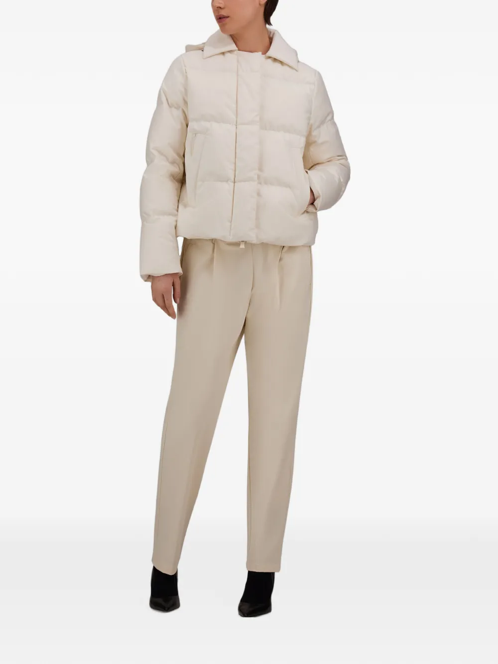 Herno Gewatteerd jack met capuchon Beige