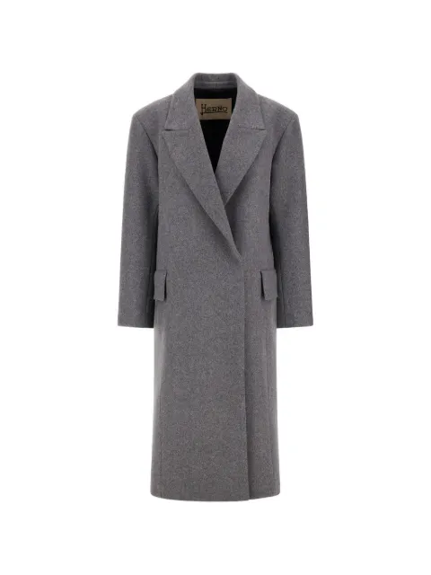Herno double-breasted virgin wool coat