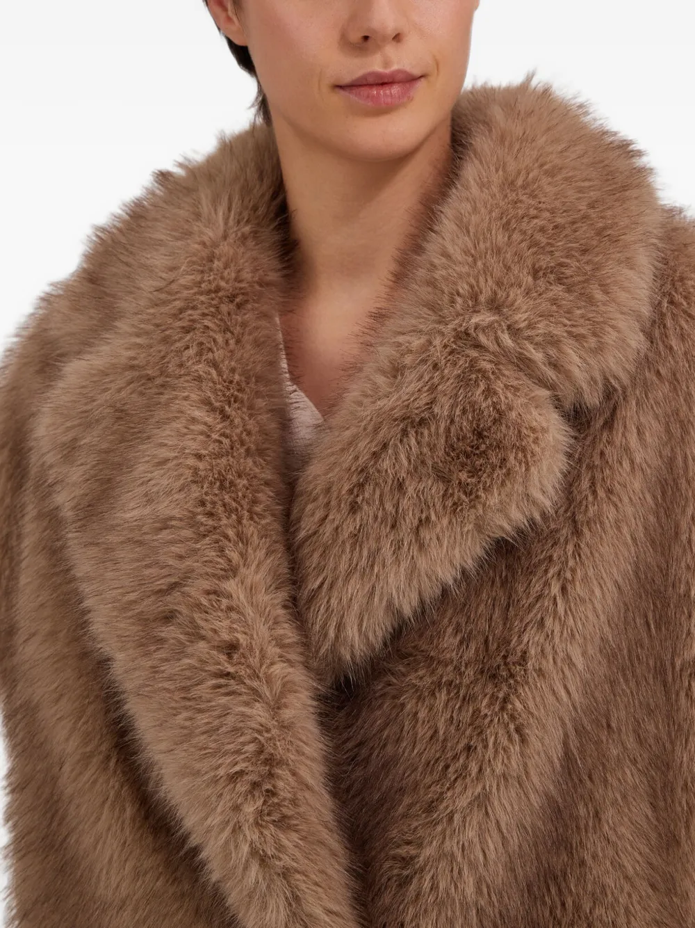 Herno Top van imitatiebont Beige