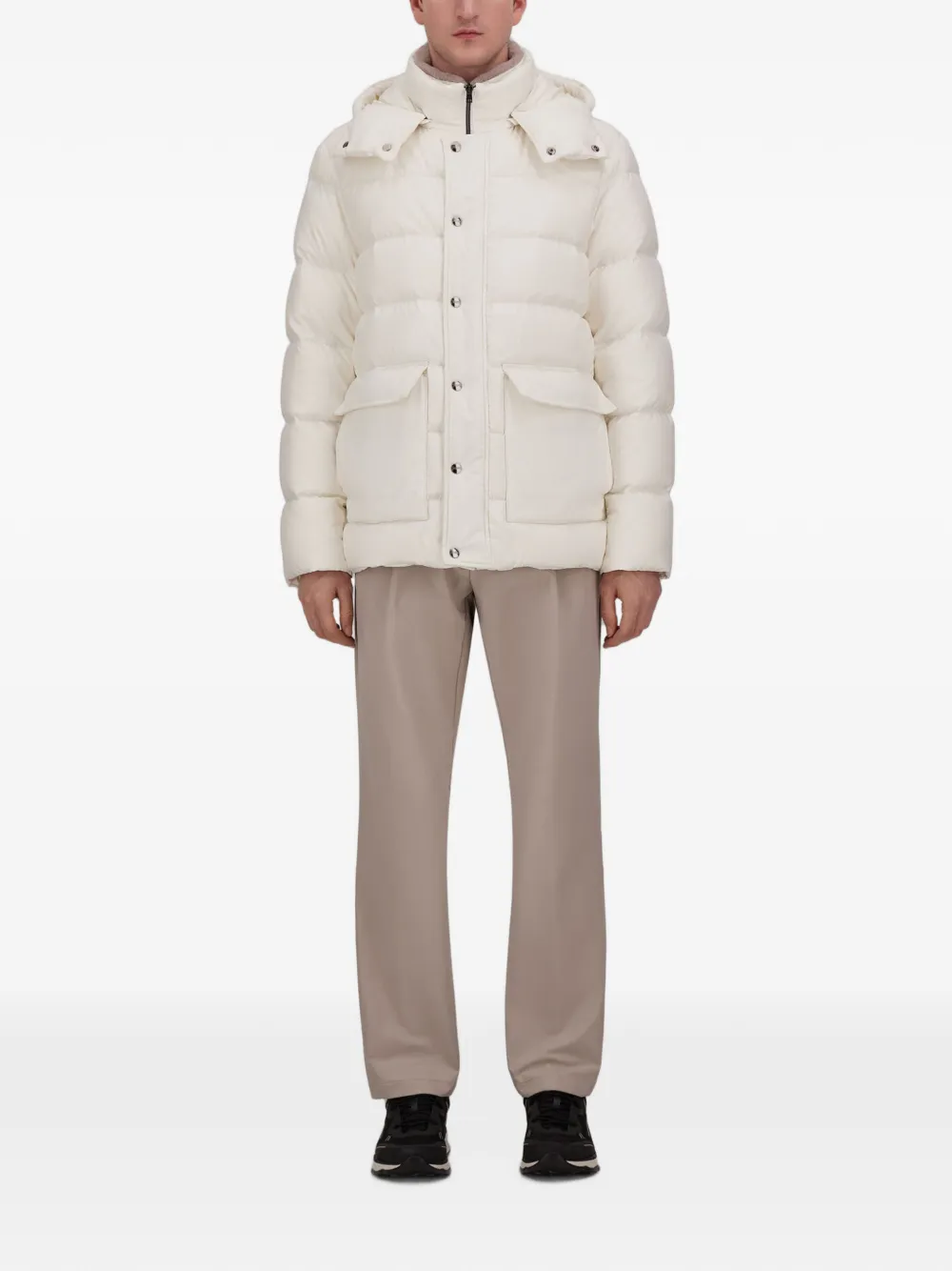 Herno Gewatteerde parka met capuchon Wit