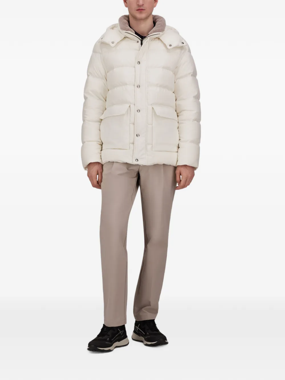 Herno Gewatteerde parka met capuchon Wit