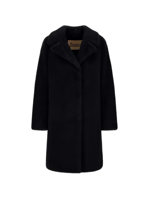 Herno faux-fur lapel-collar coat