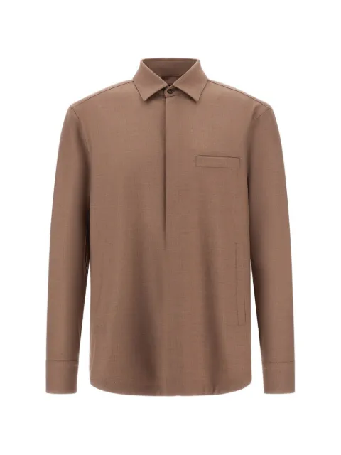 Herno gabardine-texture shirt