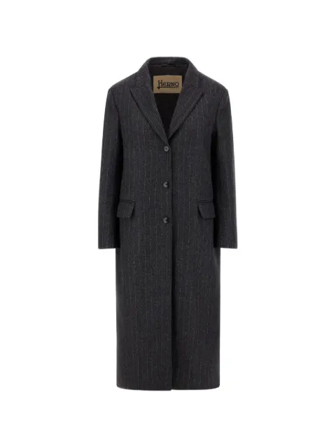 Herno pinstripe-pattern single-breasted coat