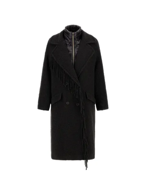 Herno fringed bouclé coat