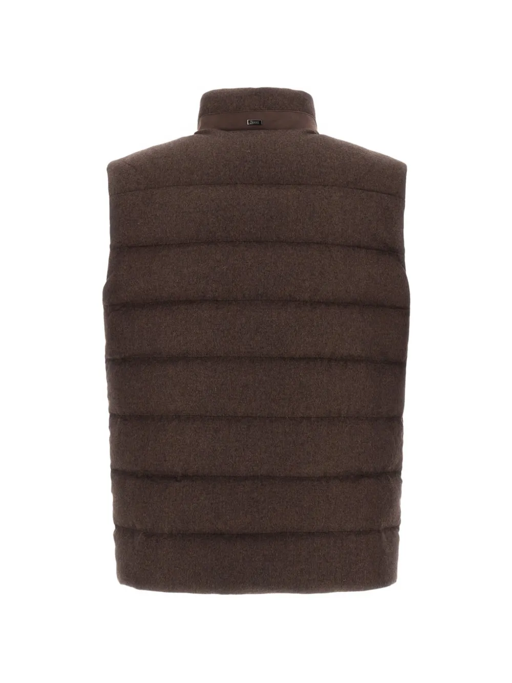 Herno Gewatteerde bodywarmer van kasjmier-zijde Bruin