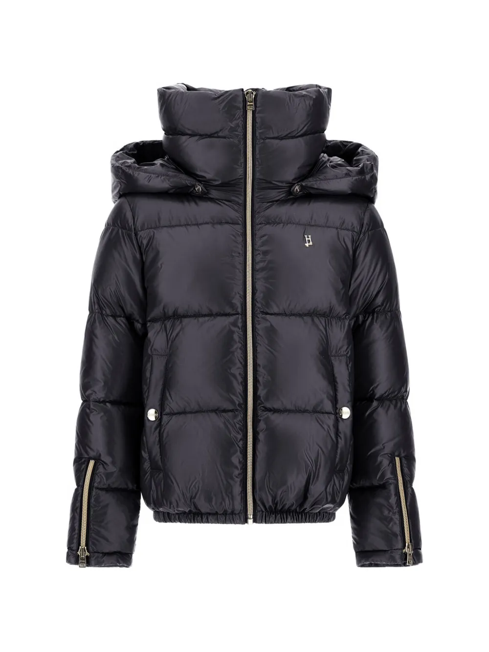 Herno Kids hooded quilted jacket - Nero