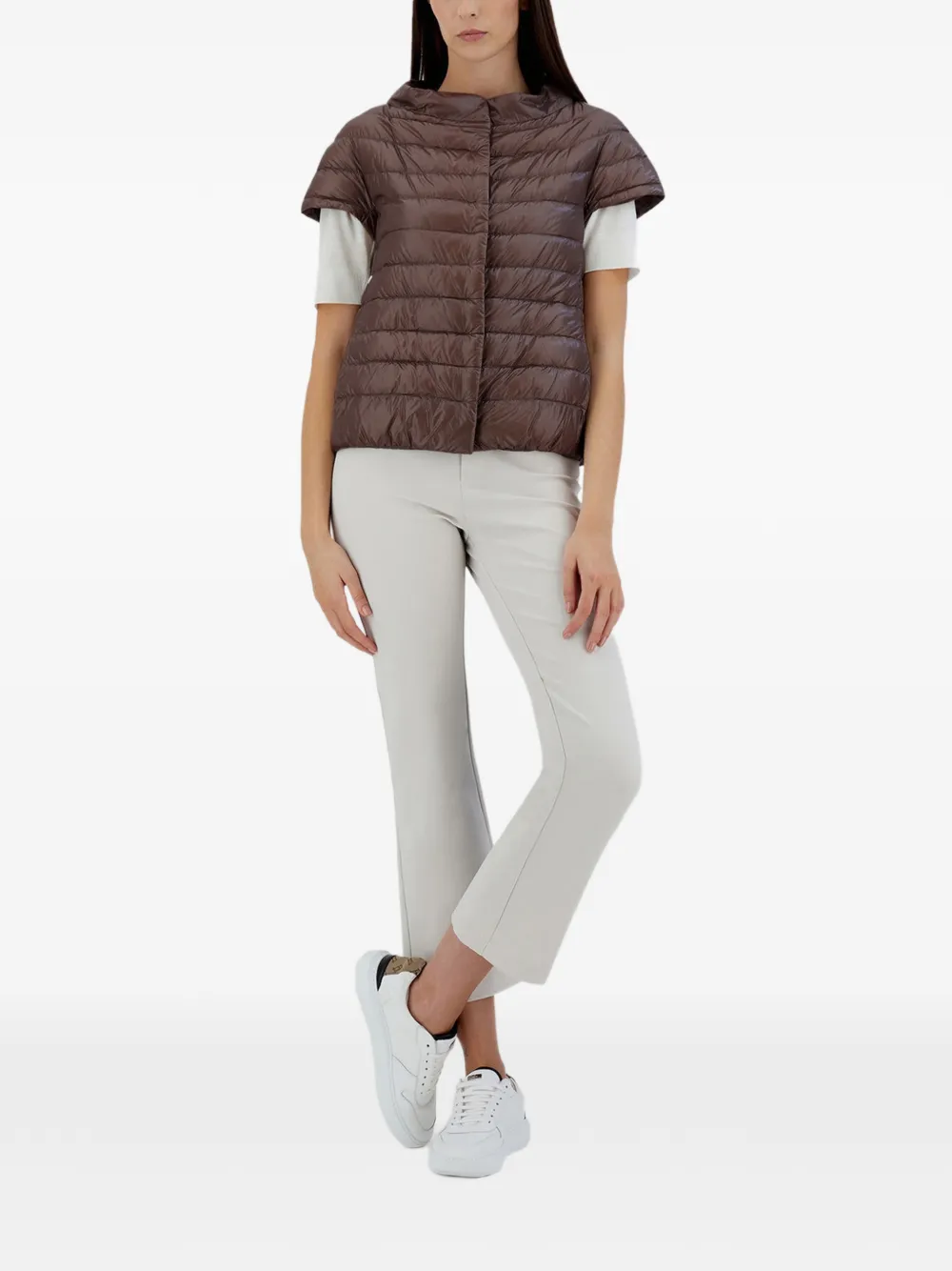 Herno Emilia gewatteerde bodywarmer Bruin