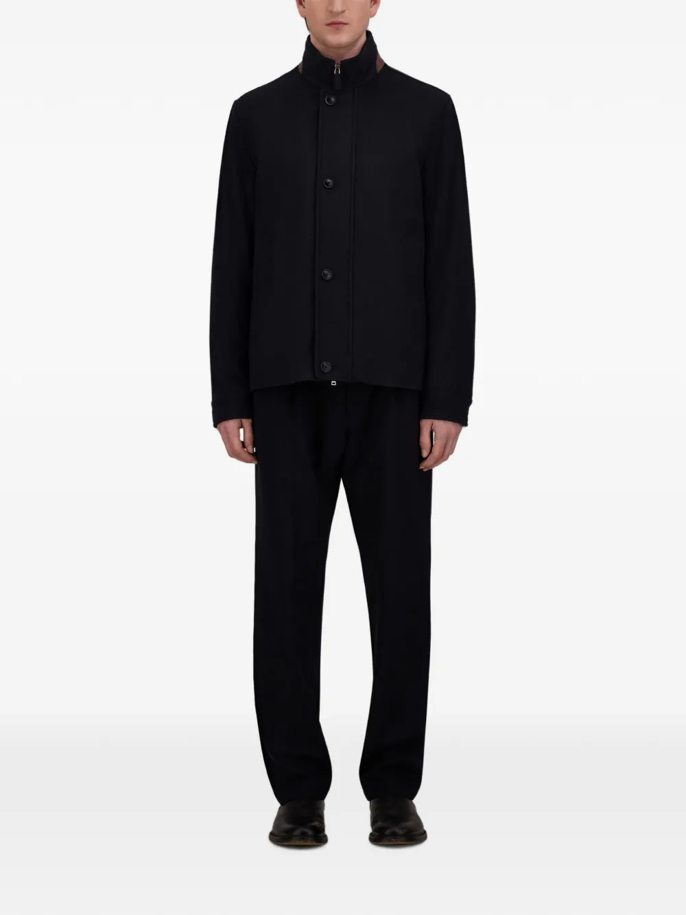 Herno Jack met imitatiebont-effect Blauw