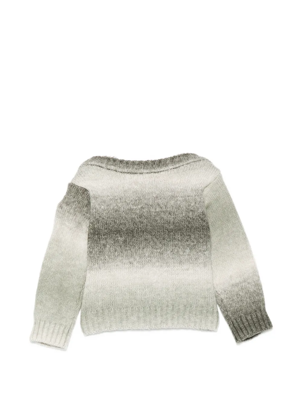 Emporio Armani Kids Trui met logo-patch en ombré-effect Groen
