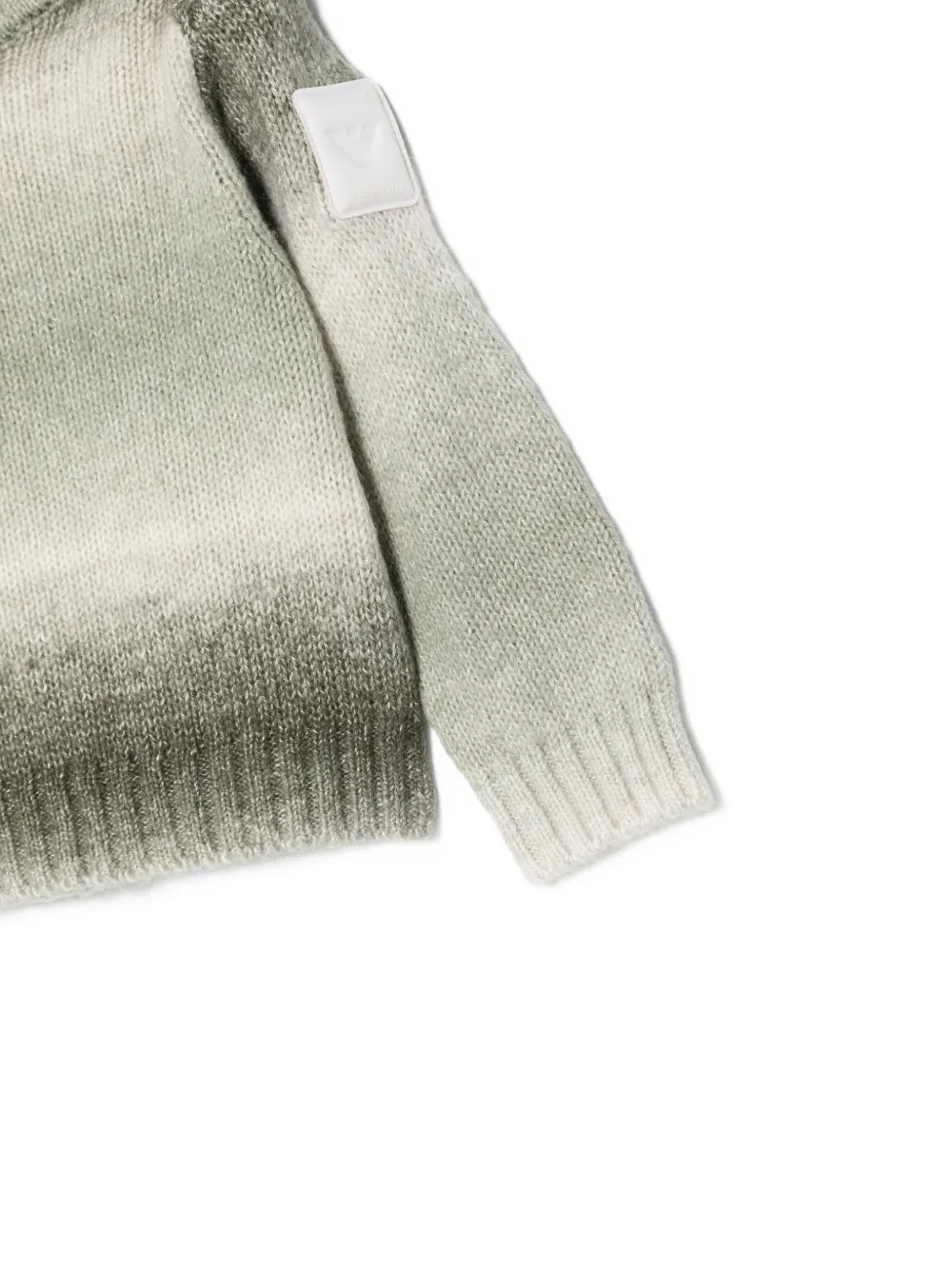 Emporio Armani Kids Trui met logo-patch en ombré-effect Groen