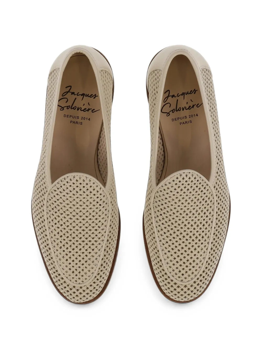 Jacques Solovière Paris Jacques New perforated loafers Beige