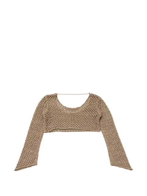 ELEGANCIA Elegance open-knit top and maxi skirt set (set of two)
