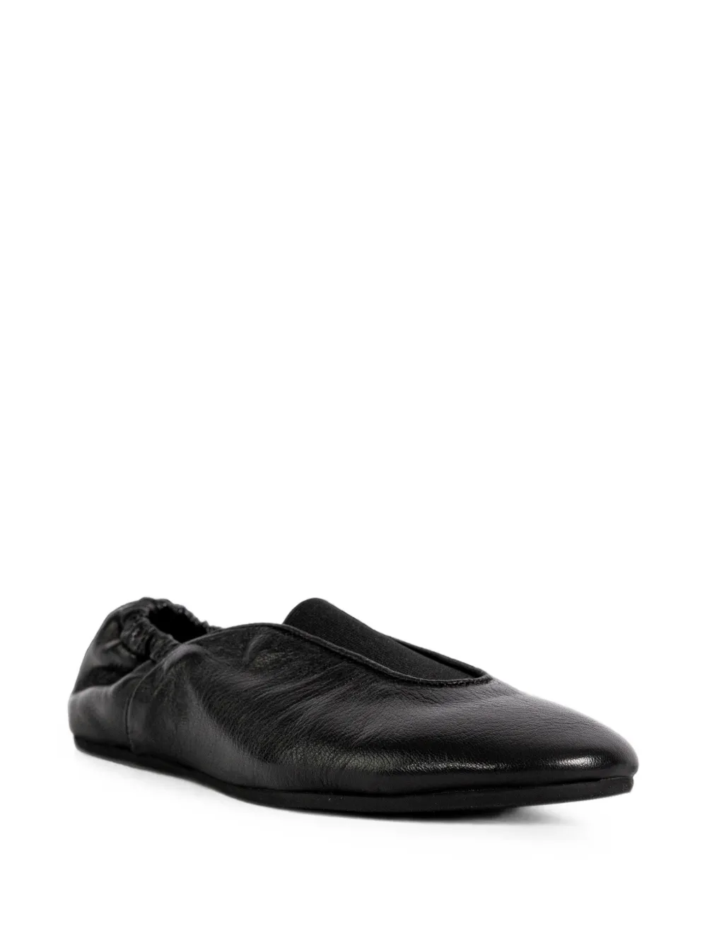 Jacquemus elasticated-panels leather ballet flats Zwart