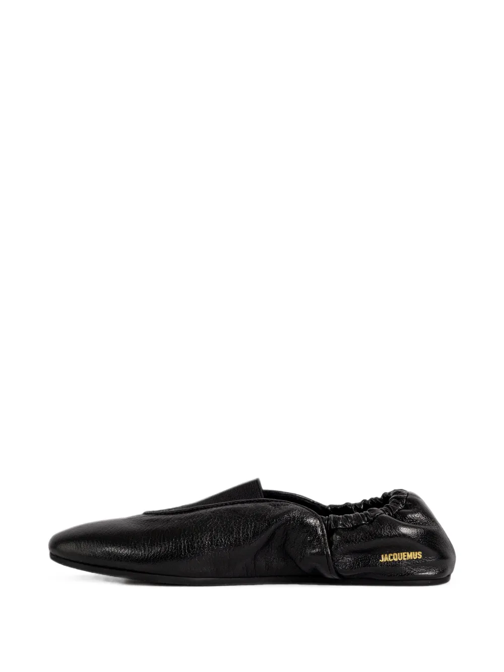 Jacquemus elasticated-panels leather ballet flats Zwart