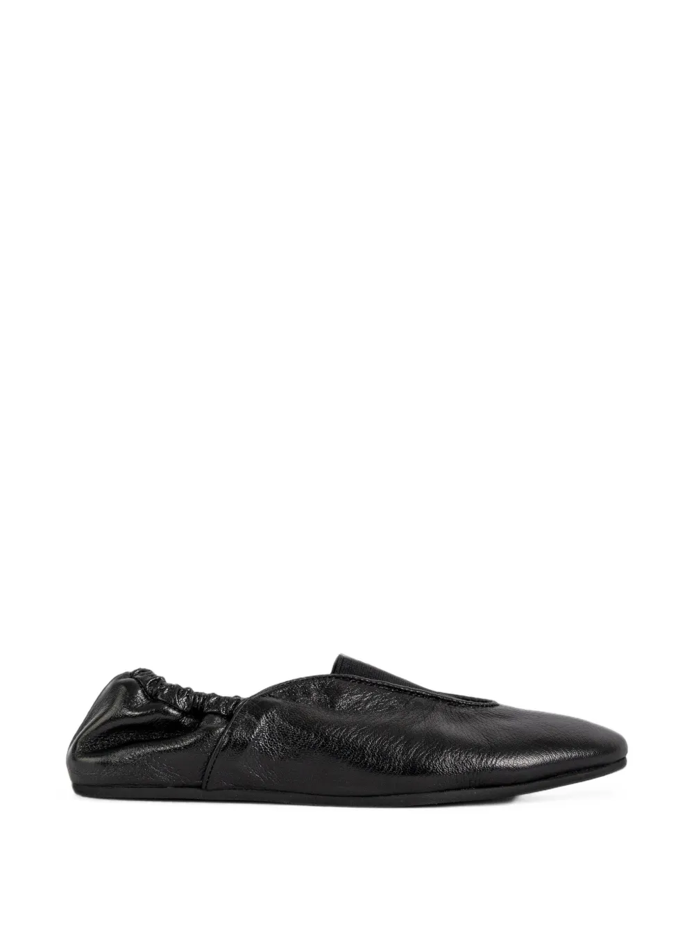 Jacquemus elasticated-panels leather ballet flats Zwart