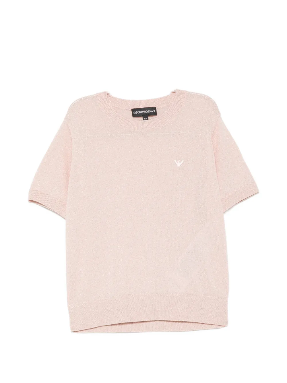 Emporio Armani Kids logo-embroidered knit top - Rosa