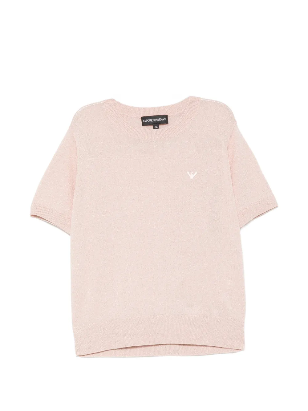 Emporio Armani Kids logo-embroidered knit top - Rosa