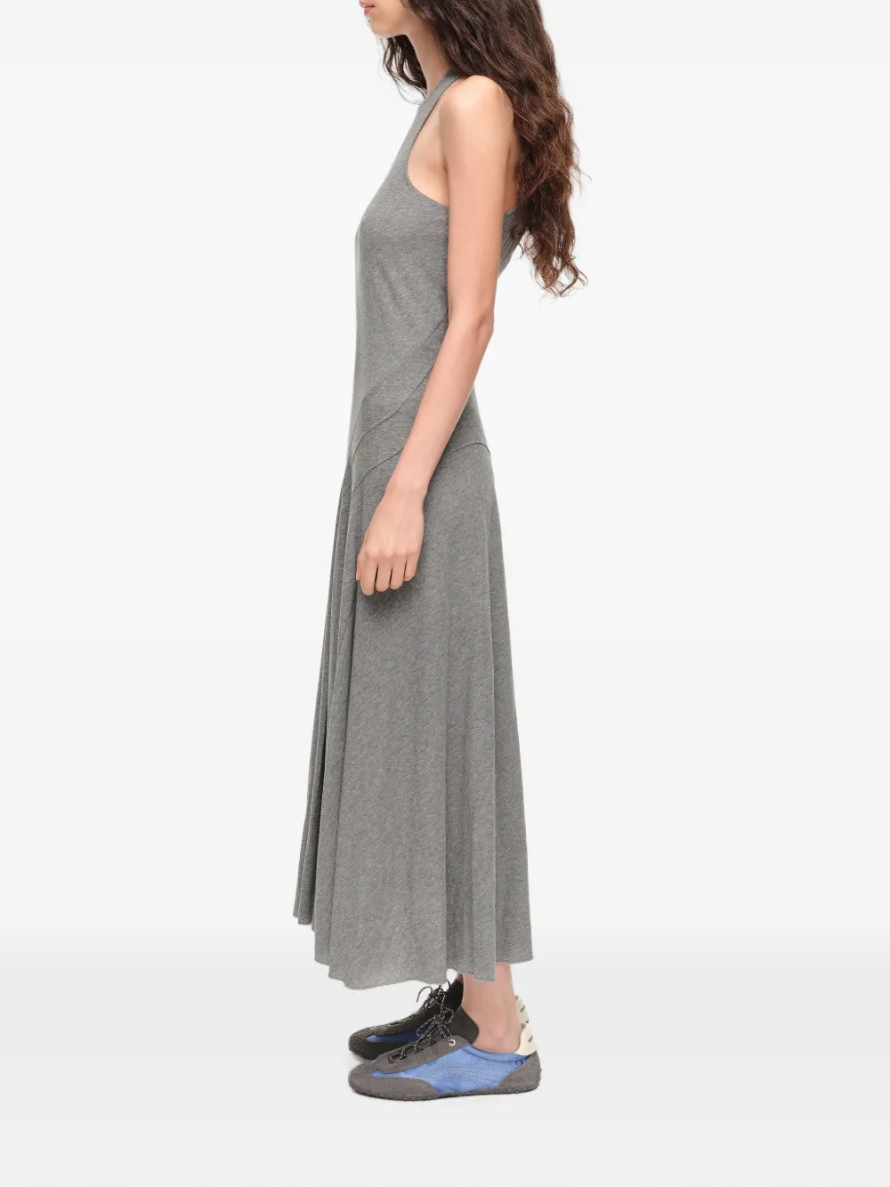 BIMBA Y LOLA gray melange sleeveless midi dress Grijs