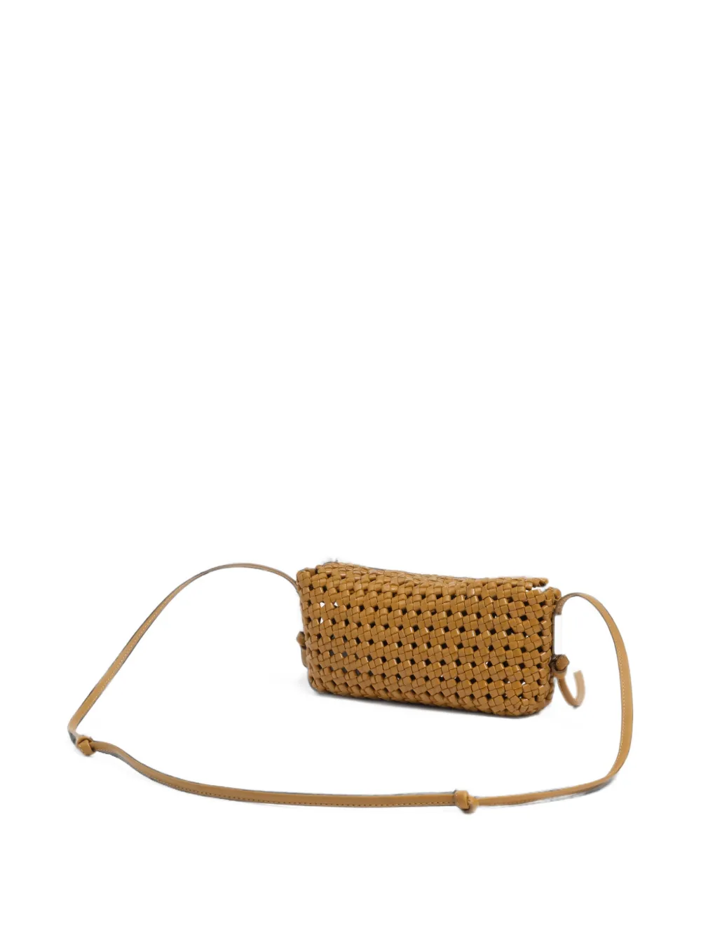 BIMBA Y LOLA Kleine Lime geplooide leren mini-crossbodytas Bruin