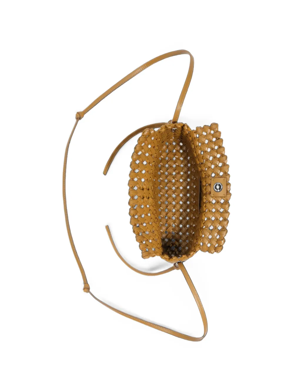 BIMBA Y LOLA Kleine Lime geplooide leren mini-crossbodytas Bruin