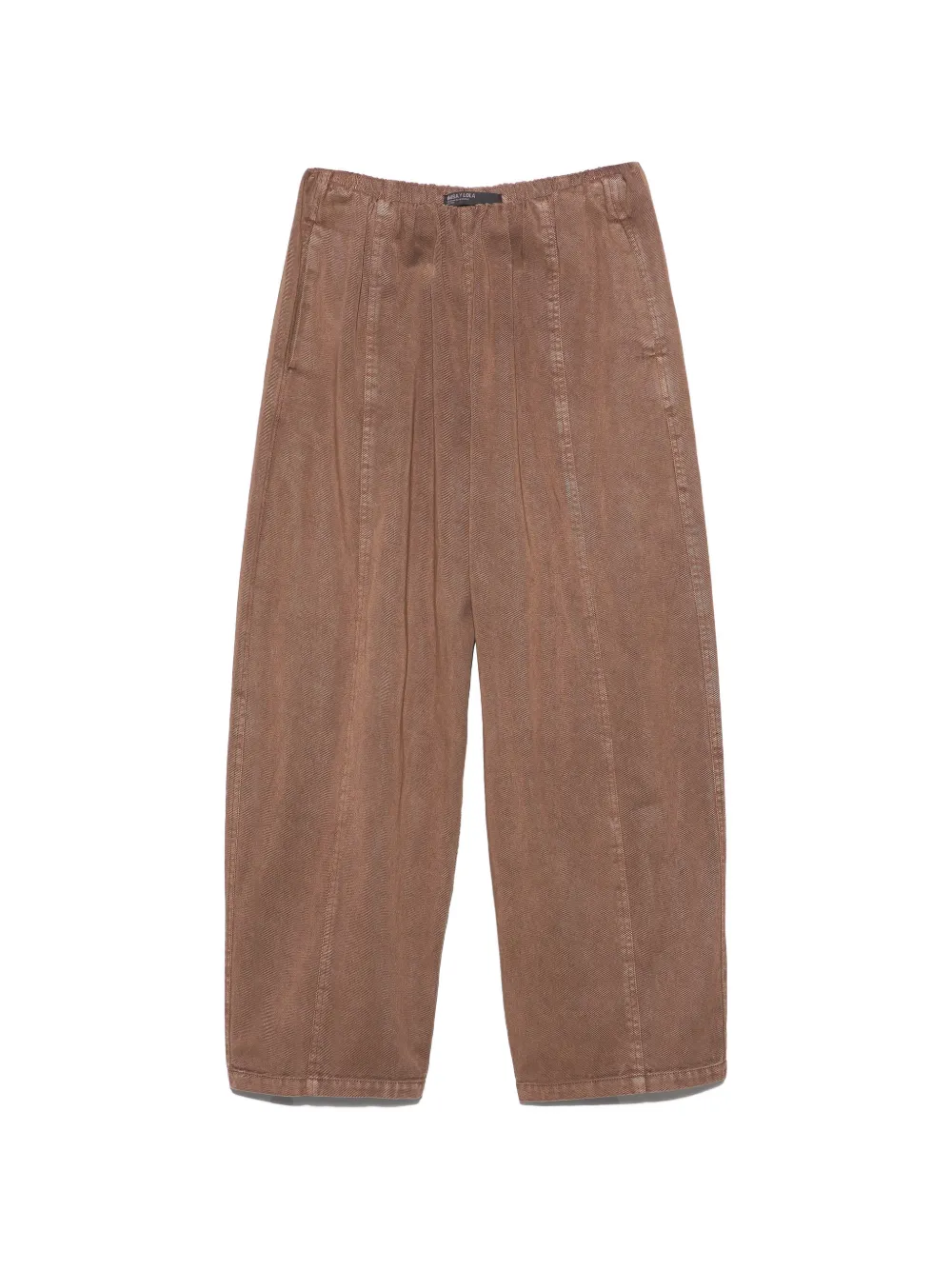 BIMBA Y LOLA Pantaloni denim fluidi a gamba ampia marrone slavato
