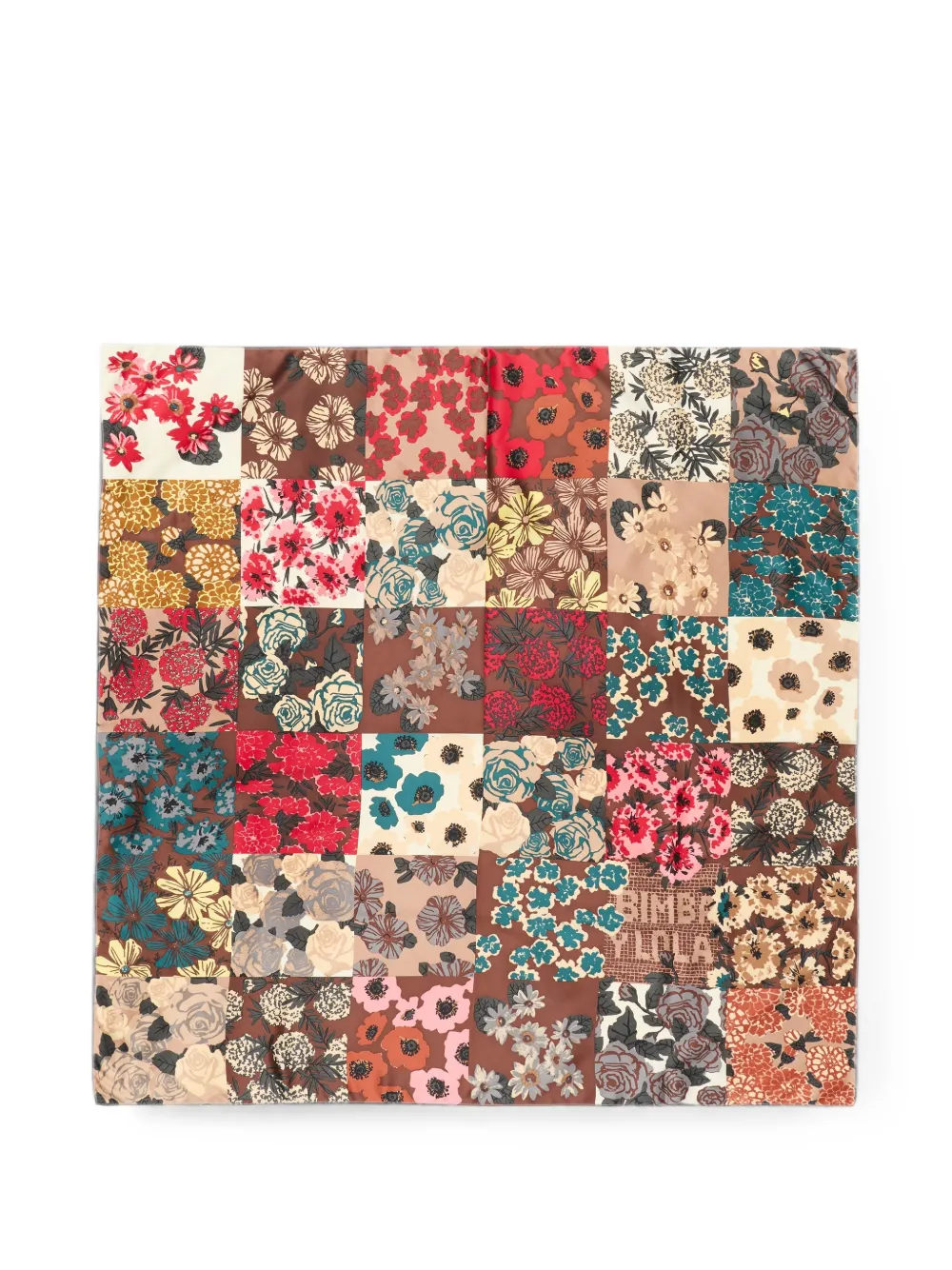 BIMBA Y LOLA Sciarpa con design patchwork - Marrone