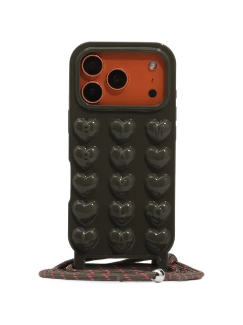BIMBA Y LOLA funda para iPhone 17 PRO de silicona verde oscuro brillante