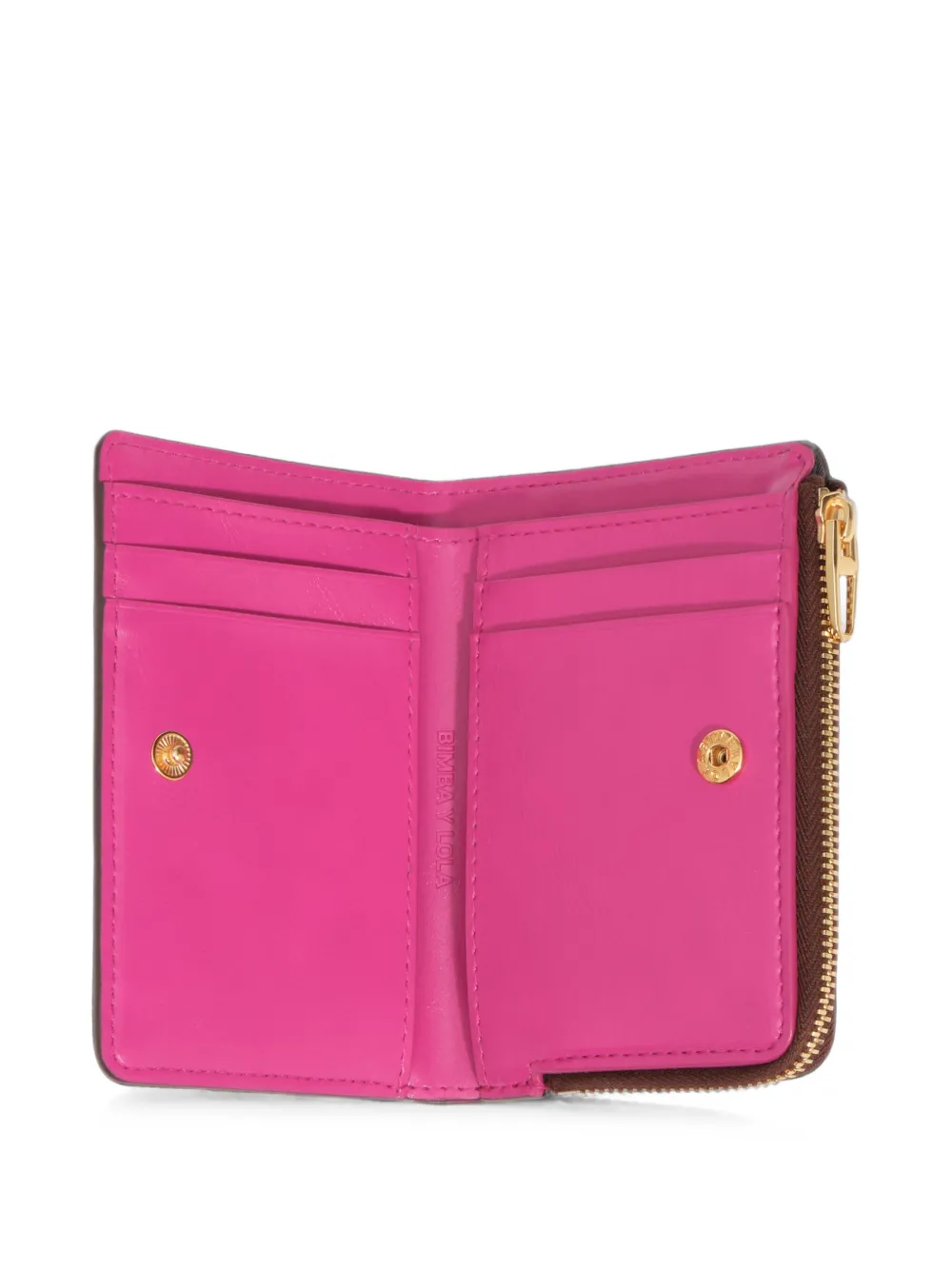 BIMBA Y LOLA Compacte leren portemonnee Bruin