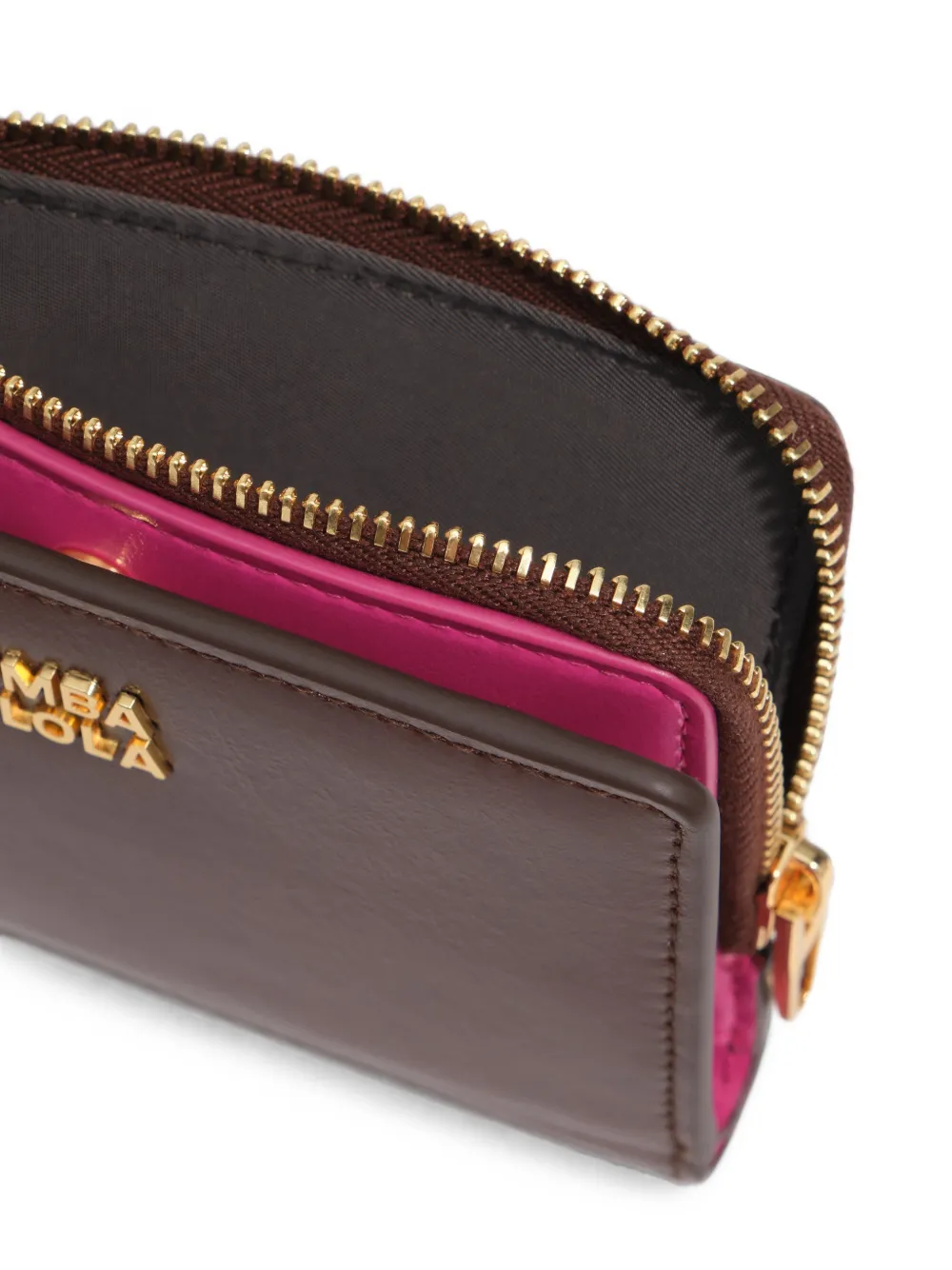 BIMBA Y LOLA Compacte leren portemonnee Bruin