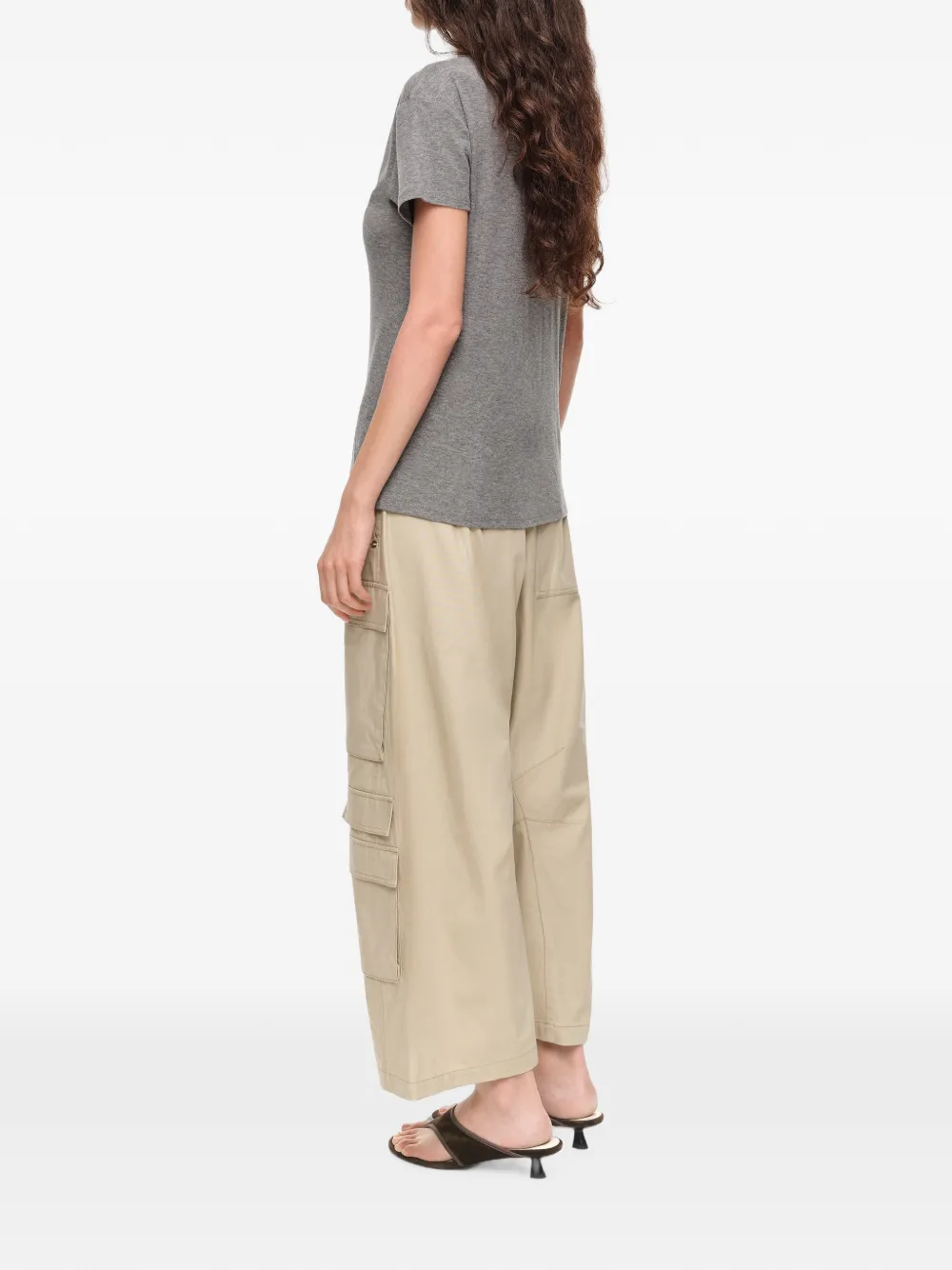 BIMBA Y LOLA Gemêleerd T-shirt met V-hals Grijs